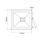 LED Προβολέας 10W 12/24V DC ACA Λευκός 110° 800lm Αδιάβροχος IP66 3000K – Q1030WDC