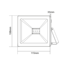 LED Προβολέας 10W 12/24V DC ACA Λευκός 110° 800lm Αδιάβροχος IP66 3000K – Q1030WDC