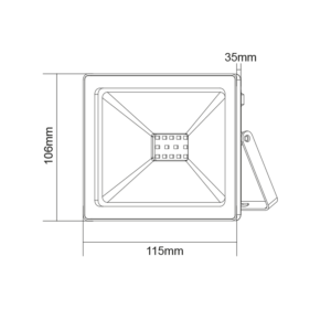 LED Προβολέας 10W 12/24V DC ACA Λευκός 110° 800lm Αδιάβροχος IP66 3000K – Q1030WDC