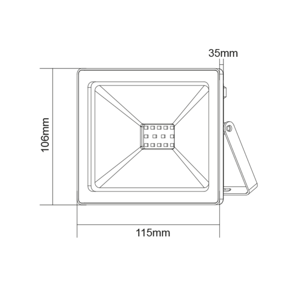 LED Προβολέας 10W 12/24V DC ACA Λευκός 110° 800lm Αδιάβροχος IP66 3000K – Q1030WDC