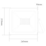LED Προβολέας 100W ACA Μαύρος 110° 8100lm Αδιάβροχος IP66 3000K – Q10030