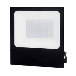 LED Προβολέας 100W ACA Μαύρος 110° Αδιάβροχος IP66 Πολύχρωμος RGB+6000K – Q100RGBW