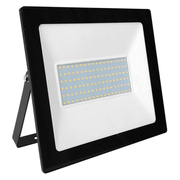 LED Προβολέας 100W ACA Μαύρος 110° 8100lm Αδιάβροχος IP66 3000K – Q10030