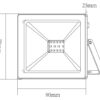LED Προβολέας 10W ACA Μαύρο Αδιάβροχος IP66 Ψυχρό Λευκό 6000K – Q1060