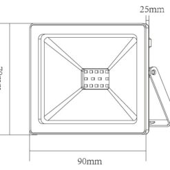 LED Προβολέας 10W ACA Μαύρο Αδιάβροχος IP66 Ψυχρό Λευκό 6000K – Q1060