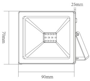LED Προβολέας 10W ACA Μαύρο Αδιάβροχος IP66 Ψυχρό Λευκό 6000K – Q1060