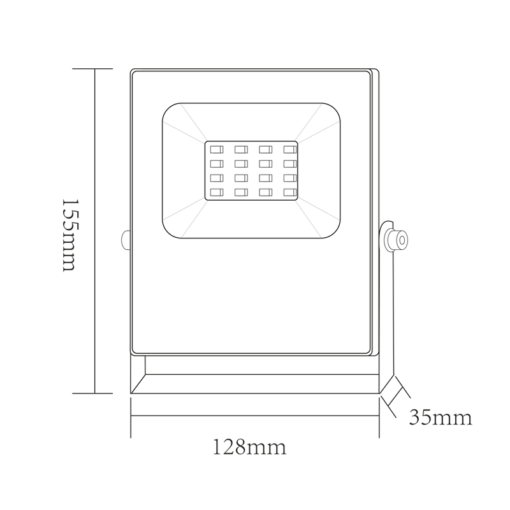 LED Προβολέας 10W ACA Μαύρος 110° Αδιάβροχος IP66 Πολύχρωμος RGB+6000K – Q10RGBW