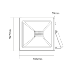 LED Προβολέας 20W 12/24V DC ACA Μαύρος 110° 1760lm Αδιάβροχος IP66 6000K – Q2060DC