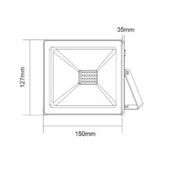 LED Προβολέας 20W 12/24V DC ACA Μαύρος 110° 1760lm Αδιάβροχος IP66 6000K – Q2060DC