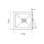 LED Προβολέας 20W ACA Μαύρος 110° Αδιάβροχος IP66 Μπλέ Φως  ACA – Q20B