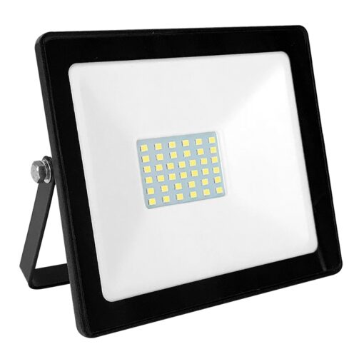 LED Προβολέας 30W ACA Μαύρος 110° 2400lm Αδιάβροχος IP66 3000K – Q3030