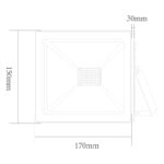 LED Προβολέας 50W ACA Μαύρος 110° 4000lm Αδιάβροχος IP66 3000K – Q5030