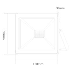 LED Προβολέας 50W ACA Μαύρος 110° 4000lm Αδιάβροχος IP66 3000K – Q5030