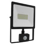 LED Προβολέας με Ανιχνευτή Κίνησης 50W ACA Μαύρος 110° 4000lm Αδιάβροχος IP66 3000K – Q5030S