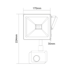 LED Προβολέας με Ανιχνευτή Κίνησης 50W ACA Μαύρος 110° 4000lm Αδιάβροχος IP66 3000K – Q5030S