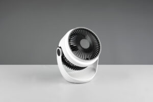 Επαναφορτιζόμενος Επιτραπέζιος/Κρεμαστός Ανεμιστήρας Λευκό-Μαύρο TEMPEST Φωτιζόμενος με USB Reality – R045-01