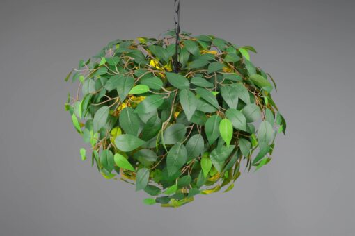 Κρεμαστό Φωτιστικό με Πράσινα Φύλλα Φ70 LEAVY 4xE14 Reality – R10464015