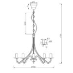 Πολυέλαιος Reality   5xE14 Σκουριά Μεταλλικό    R1198-24
