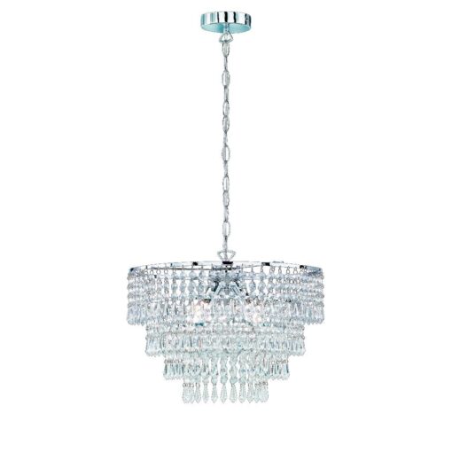 Κρεμαστό Φωτιστικό Reality   3xE14 Χρώμιο Μεταλλικό    R13473006