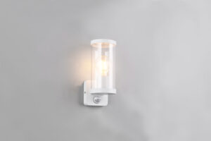 Φωτιστικό Τοίχου Λευκό Ματ BONITO 1x E27 με Ανιχνευτή Κίνησης IP44 Reality – R21599131