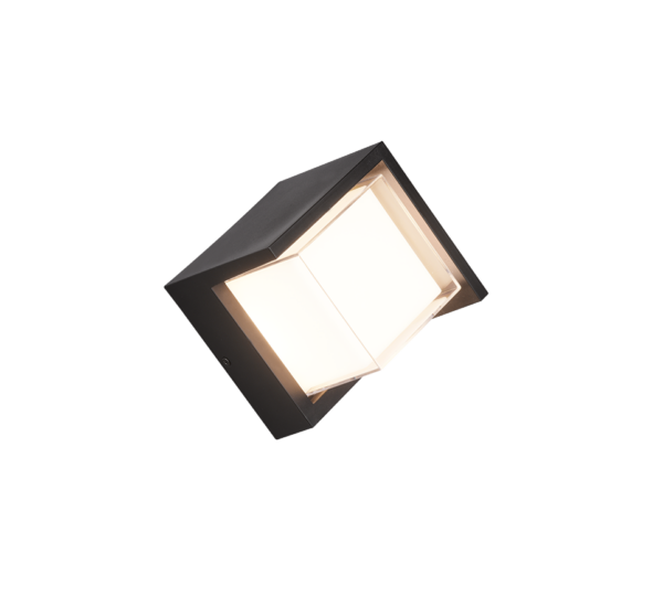 Φωτιστικό Τοίχου Reality PUNO   LED, 8W · 800lm, 3000K Μαύρο Ματ Πλαστικό IP54  – R27026132
