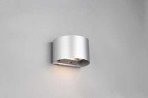 Επιτοίχιο Φωτιστικό Βεράντας Trio Lighting SMD LED 10W 3000K IP44 Αισθητήρας Φωτός Ανιχνευτής Κίνησης Επαναφορτιζόμενο Χρώματος Τιτάνιο – R27769187