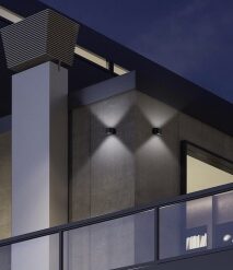 Φωτιστικό Τοίχου Reality LED 2W  Μαύρο Ματ Πλαστικό 200lm 3000K IP44 R28232632