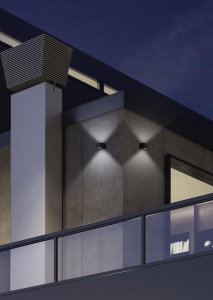 Φωτιστικό Τοίχου Reality LED 2W  Μαύρο Ματ Πλαστικό 200lm 3000K IP44 R28232632