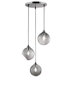 Κρεμαστό Φωτιστικό Reality  3xE27 Χρώμιο Μεταλλικό  R30073054