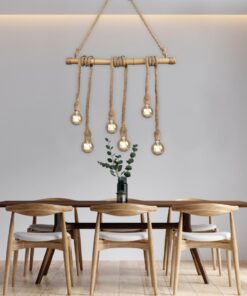 Κρεμαστό Φωτιστικό Reality   6xE27 Καφέ Bamboo    R30130626