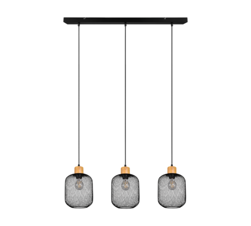 Κρεμαστό Φωτιστικό Reality   3xE27 Μαύρο Ματ Μεταλλικό    R30563032