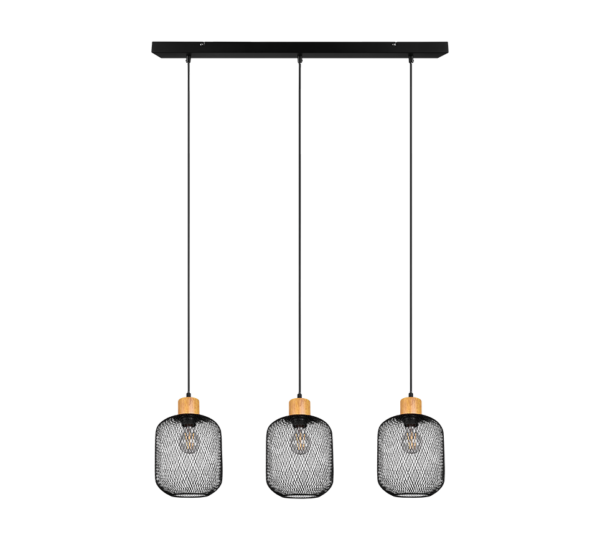 Κρεμαστό Φωτιστικό Reality   3xE27 Μαύρο Ματ Μεταλλικό    R30563032