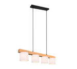 Κρεμαστό Φωτιστικό Reality 4xE14   Ξύλο Φυσικό Ξύλο    – R30654001