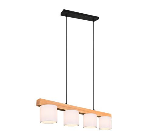 Κρεμαστό Φωτιστικό Reality 4xE14   Ξύλο Φυσικό Ξύλο    – R30654001