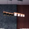 Κρεμαστό Φωτιστικό Reality 4xE14   Ξύλο Φυσικό Ξύλο    – R30654001