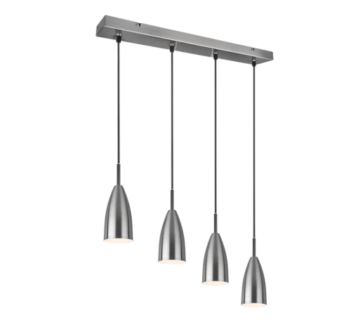 Κρεμαστό Φωτιστικό Reality 4xE14   Νίκελ Ματ Μεταλλικό    – R30694007