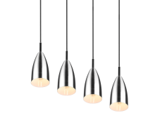 Κρεμαστό Φωτιστικό Reality 4xE14   Νίκελ Ματ Μεταλλικό    – R30694007