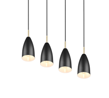 Κρεμαστό Φωτιστικό Reality 4XE14   Μαύρο Ματ Μεταλλικό    – R30694032