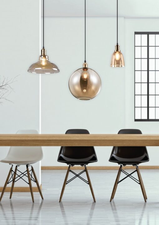 Κρεμαστό Φωτιστικό Reality   E27 Αντικέ Ορείχαλκος Μεταλλικό    R30731004