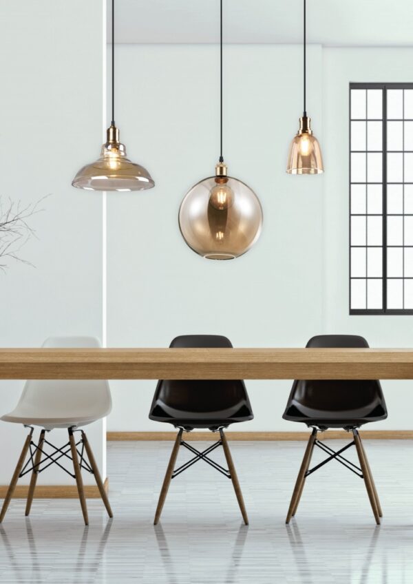 Κρεμαστό Φωτιστικό Reality   E27 Αντικέ Ορείχαλκος Μεταλλικό    R30731004