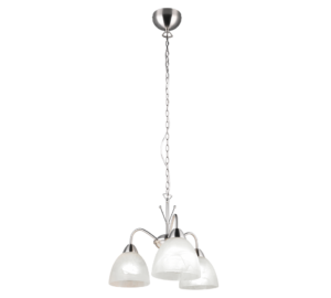 Κρεμαστό Πολύφωτο Νίκελ Ματ με Λευκό Αλάβαστρο Γυαλί DOBBY 3x E27 Reality – R31053007