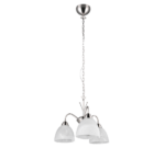 Κρεμαστό Πολύφωτο Νίκελ Ματ με Λευκό Αλάβαστρο Γυαλί DOBBY 3x E27 Reality – R31053007