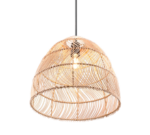 Κρεμαστό Φωτιστικό Trio Lighting 1xΕ27 Ψάθινο – R31131036
