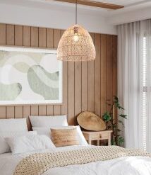 Κρεμαστό Φωτιστικό Trio Lighting 1xΕ27 Ψάθινο – R31131036