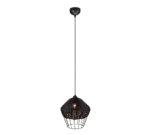 Κρεμαστό Φωτιστικό Reality BORKA  1x E27 Μαύρο Rattan   – R31261902