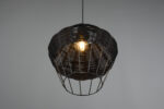 Κρεμαστό Φωτιστικό Reality BORKA  1x E27 Μαύρο Rattan   – R31261902