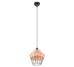 Κρεμαστό Φωτιστικό Reality BORKA  1x E27 Φυσικό Rattan   – R31261036