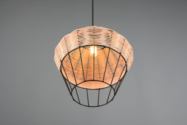 Κρεμαστό Φωτιστικό Reality BORKA  1x E27 Φυσικό Rattan   – R31261036