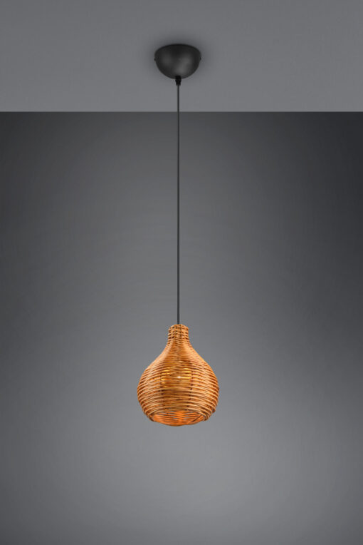 Κρεμαστό Φωτιστικό Reality SPROUT  1x E14 Φυσικό Rattan   – R31291036