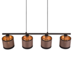 Κρεμαστό Φωτιστικό Trio Lighting 4xE14 Καφέ Χρώματος – R31554041